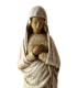 Statue de la vierge à l'annonciation en bois - 51cm