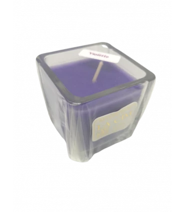 Bougie cube parfumée violette