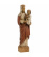 Statue Vierge Marie Reine en bois, blanche et rouge, 34 cm