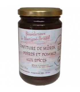 Confiture gourmande de Martigné-Briand - Mures, poires, pommes, épices