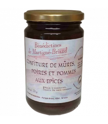 Confiture gourmande de Martigné-Briand - Mures, poires, pommes, épices