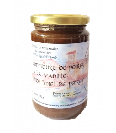 Confiture poire-vanille artisanale - Monastère de Martigné-Briand