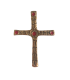 Croix en bronze émail rouge