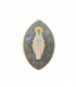 Médaille miraculeuse laiton doré émaillé bleu clair 40mm