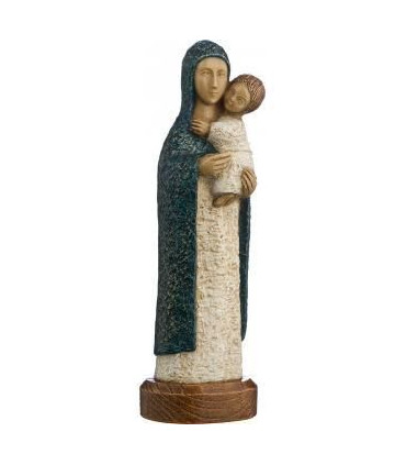 Statue de la Vierge Eleousa - Manteau bleue - 19cm