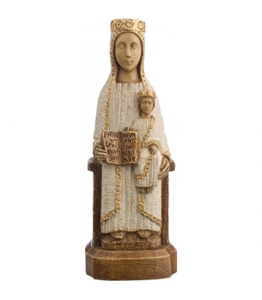 Statue de la Vierge Regina Caeli en dolomie de 18cm - Manteau blanc