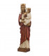 Statue de la Vierge Marie Reine en dolomie de 28cm - Manteau rouge