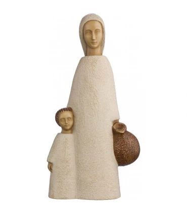 Statue de la vierge Nazareth blanche de 30cm en dolomie