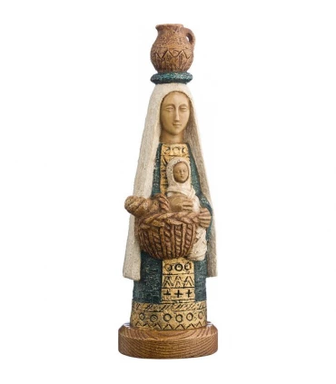 VIERGE MENAGERE BLEUE 25CM