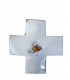 Croix grecque émaillée - blanc