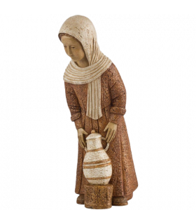 Bergère Robe terre de sienne - 32 cm - Crèche de Bethléem de Mougères