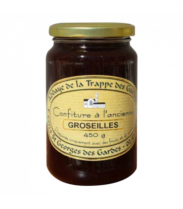 Confiture de groseilles artisanale par l'abbaye de la Trappe des Gardes