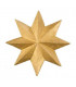 Grande étoile dorée en bois de 11cm