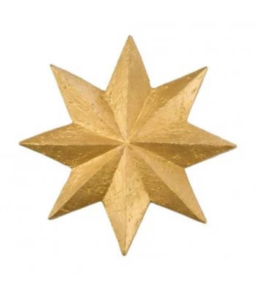 Grande étoile dorée en bois de 11cm