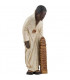 Santon mage Melchior africain robe blanche