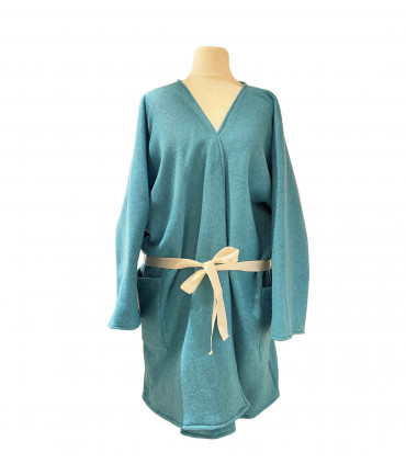 Robe de chambre turquoise