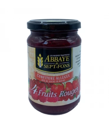 Confiture allégée aux fruits rouges par l'abbaye des Sept-Fons