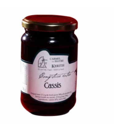 Confiture artisanale cassis par le monastère de la Transfiguration du Havre