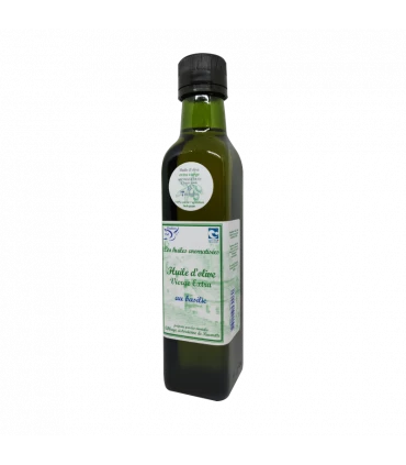 Huile d'olive extra vierge basilic