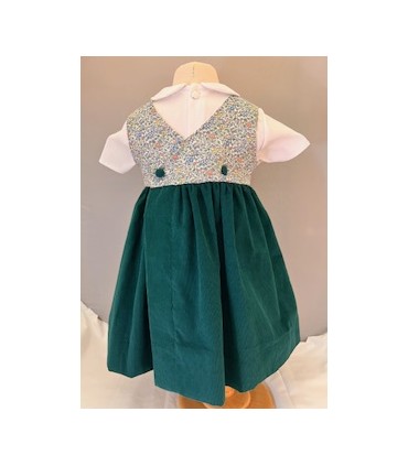 Robe Philippa verte - 2 ans