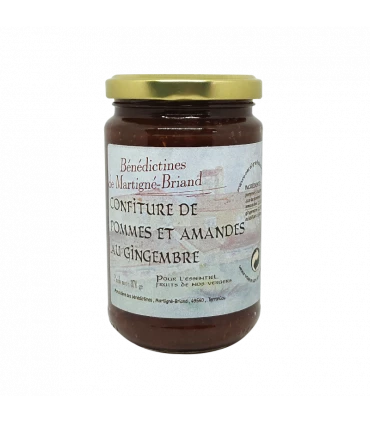 Confiture artisanale pomme-amande-gingembre - Monastère de Martigné-Briand